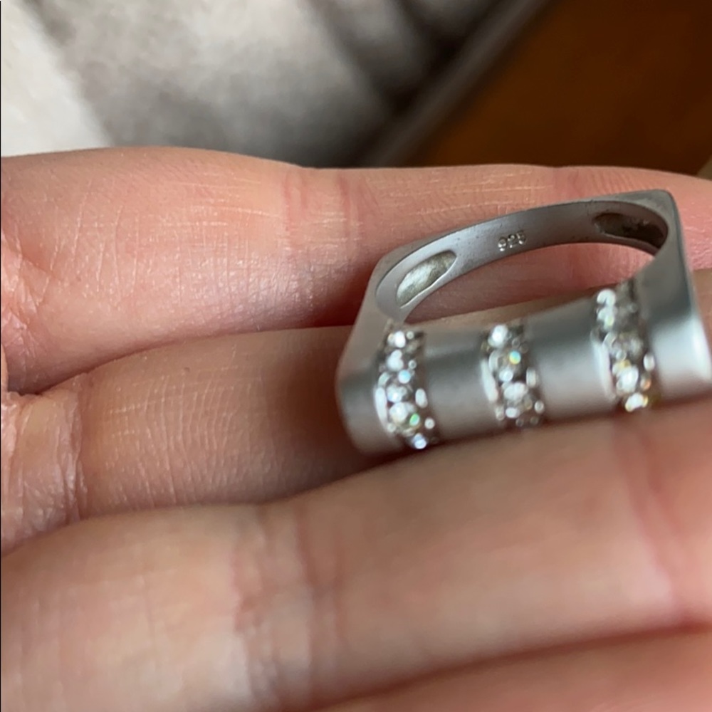 Sterling silver square ring - Picture 4 of 4